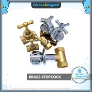 𝗦𝗧𝗢𝗣𝗖𝗢𝗖𝗞 - City, DOE, TM, Maha, Beline Concealed Brass Stopcock Cross-Handle/ T-Handle Valve (Chrome