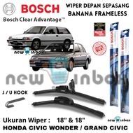 Wiper Depan Mobil HONDA CIVIC WONDER / GRAND CIVIC Sepasang BOSCH