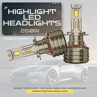 (MADE IN KOREA) Sirius 130w / 260W Super Bright Car LED Headlight Headlamp H1 H4 H7 H8 9005 HB3 9006