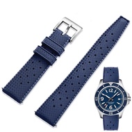 FKM Rubber Watch Strap Quick Release Tropical Style Fluororubber 18mm 20mm 22mm Soft Breathable Dura