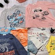 5-17 Boys.pull Frame.slub Cotton Long Sleeve Dinosaur Engineering Vehicle Airplane Helicopter 80079 