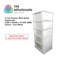 5 Tier Plastic Drawer / Cabinet / Storage Cabinet / Laci 5 Tingkat Plastik Kabinet