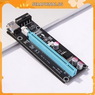 [seraphina1.sg] PCIE PCI Express 1x To 16x Extender Riser Card Adapter USB 3.0 Cable for GPU [seraphina1.sg]
