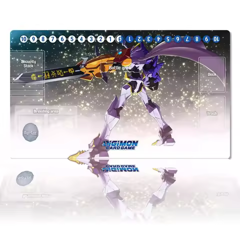 Anime Digimon Playmat Omnimon Board Game Mat DTCG TCG CCG Trading Card Game Mat Mouse Pad Rubber Des