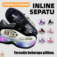 Girls' 4-Wheel Roller Skates - Retractable Hidden Wheels Sports Shoes