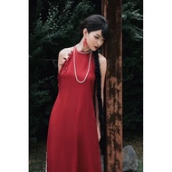 Ao dai CNY, red camisole ao dai ao dai set ao dai dress