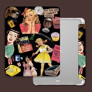 Cute Little Girl Case For iPad 9.7 2017 2018 5th 6th Gen With Pen Slot Smart Cover For iPad Air 5 4 10.9 Pro 11 10th 9th 8th Gen 7th 10.2 6th 5th 9.7 Mini 6 5 4 10.5 Case