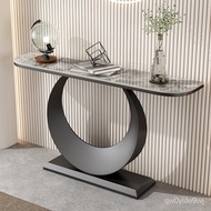 【TikTok】#Italian Stone Plate Console Tables Partition Strip Altar Light Luxury Hallway Corridor Wall Console Side View A