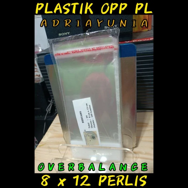 Plastik Opp 8x12 Aksesoris - Opp Bag 8 x 12 Perlis Adriayunia