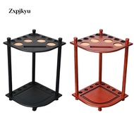[szlztmy3] Pool Cue Rack for Cues and Balls Holds 8 Sticks & Full Ball Set Free Standing Corner Styl