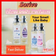HIYES Baby Cologne Perfume 35ml – Fresh Natural Scent, Long-Lasting Penwangi Badan Wanita, Daily Use