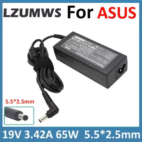 19V 3.42A 65W 5.5*2.5MM Laptop Charger Power For ASUS Toshiba/Lenovo Adapter A46C X43B A8J K52 U1 U3