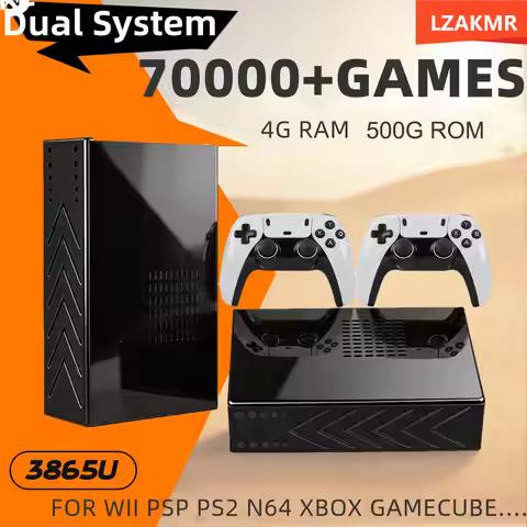 60+Emulators Retro Video Game Console R3 PRO Dual System 500GB 3865U 70000+Games For Wii PS2 PSP Sat