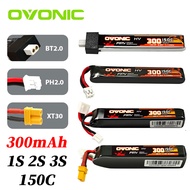(New) Ovonic 150C HV 300mAh LiPo – 1S/2S/3S, BT2.0/PH2.0/XT30, for Whoop & Micro FPV Air65 Meteor 65