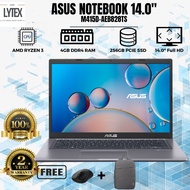 [READY STOCK] ASUS NOTEBOOK M415D-AEB828TS 4GB RAM/256GB SSD 🎁 FREEGIFT BAGPACK+MOUSE 🎁