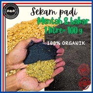 Sekam Padi Bakar 100g Rice Husk Sekam Bakar 泥炭土 Sekam Padi /  Media Tanaman / Sekam Padi Mentah