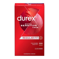 Durex Condoms, Extra Sensitive Natural Latex Condoms, 12 Count - Ultra Fine & Extra Lubricated