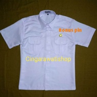 Kemeja PNS Putih Baju PNS/Pemda Putih - Seragam Baju PDH Putih Pria - Baju Dinas Putih PNS Pria