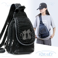 CRAFT Denim Backpack, Denim Fabric Large Capacity Denim Shoulder Bag, High Quality Multi-Functional 