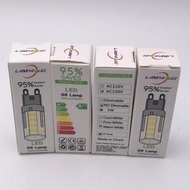 LAMPAOUS 4-pack aG9 LED Bulb Warm White with Ceramic Heat Sink, 5W Super Bright 350-400 lumens, 40W,