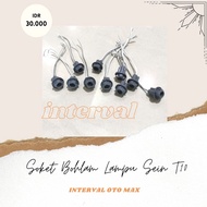 T10 Light Bulb Socket, Car Motorcycle Turn Signal Light Bulb Socket