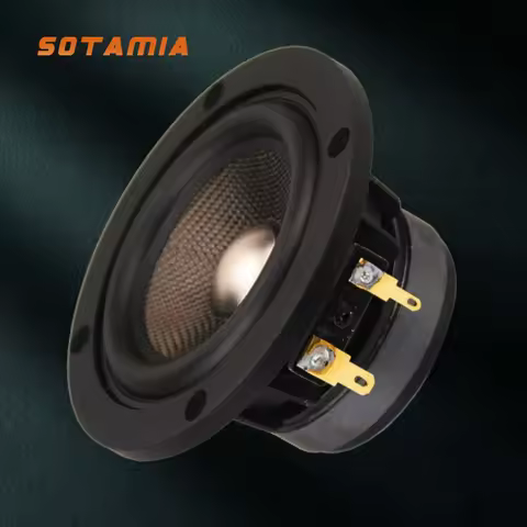SOTAMIA 1pcs 3 Inch 4 Inch 93.5mm Full Range Speaker 4 Ohm 30W Titanium Film Carbon Fiber Basin Car 