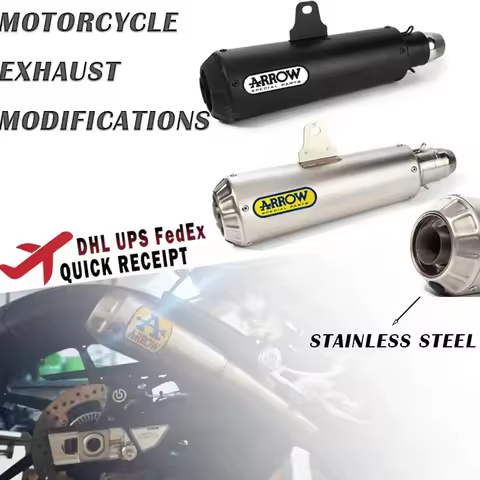 Universal Motorcycle ARROW Exhaust Muffler Pipe Tube For Honda Yamaha Kawasaki YZF R1 R3 R6 Z400 Nvx