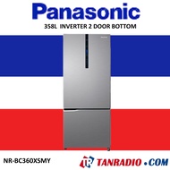 PANASONIC ( NR-BC360XSMY ) 358L SILVER INVERTER 2 DOOR BOTTOM FREEZER REFRIGERATOR FRIDGE - PETI SEJUK