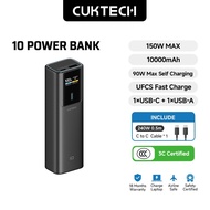 LUMOS 【ccc certified option 】CUKTECH 10 Power Bank 10000mAh 150W Fast Charging – Mini PD3.0 Powerban