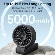 [sg shop]JISULIFE 5000mah Handheld Fan Life 7 Portable Mini turbo Fan with LED Display