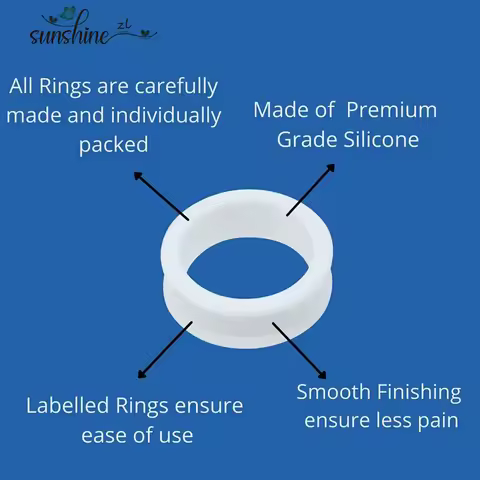 3-38mm Hollow Medical Silicone Flexible Double Flared Flesh Ear Tunnel Plugs Phimosis stretch ring G