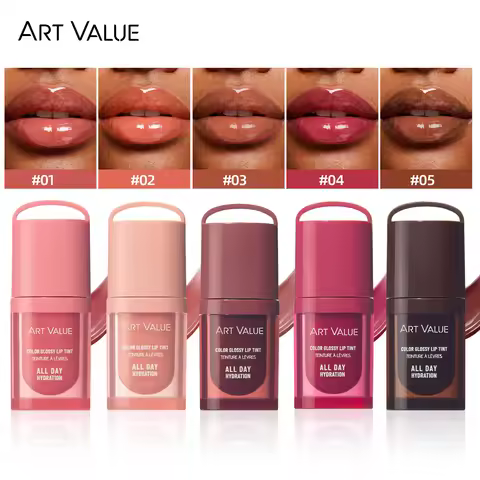 ARTVALUE Watery Crystal Jelly Lip Oil Balm Moisturizing Smoothing Lip Lines gJelly Pout Lipgloss Tin