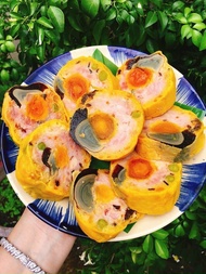 Chả hoa ngũ sắc trứng muối+trứng bắt thảo đòn 600g