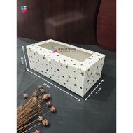 Fuji Box Packaging Cake Dessert Box kotak kuih kek Polkadot Gold Star Pattern 22 cm x 11 cm x 8 cm W