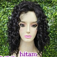 WIG KERITING WANITA PRIA PENDEK WIG KRIBO CURLY TANPA PONI RAMBUT ASLI