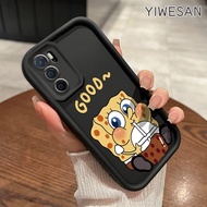 Casing Hp OPPO A16 OPPO A16s OPPO A54s Case pelindung silikon hitam dan putih Pola Celana SpongeBob 