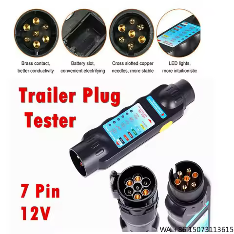 7-Pin Trailer Plug Socket Tester for Motorhome Trailers