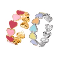 Lovely Daisy Flower Rings You Are My Sunshine Daisy Blooms Enamel Adjustable Open Ring Delicate Ever