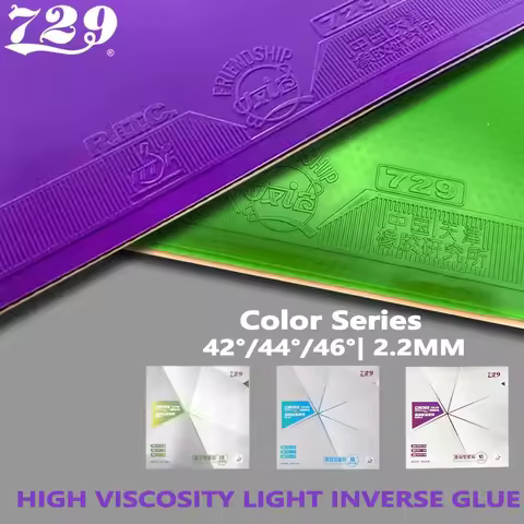 Friendship 729 Cross Green Blue Purple Series Table Tennis Rubber Tacky Pimples-in Ping Pong Color R