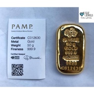 PAMP SUISSE 50 GRAM GOLD BAR JONGKONG EMAS