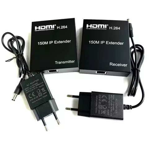 H.264 150M HDMI IP Extender Via RJ45 Cat7 Cat6 Ethernet Cable Video Transmitter Receiver for PS4 Cam