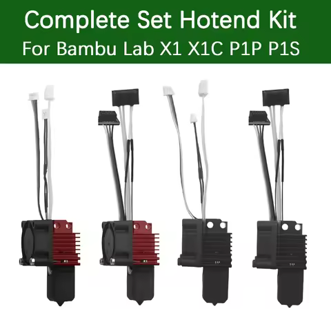 Complete Hotend Assembly Hotend For Bambu Lab X1 X1C P1P P1S with Fan Upgrade 2.0 with Nozzle Comple