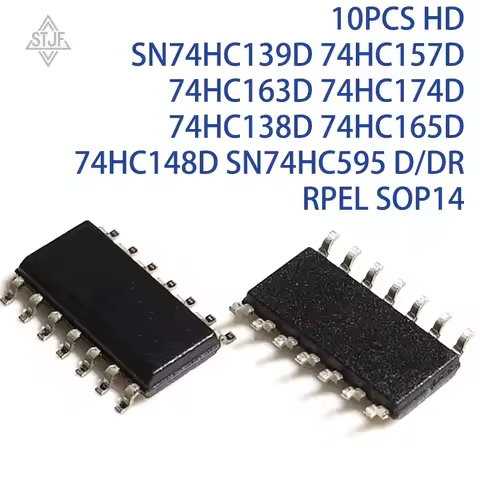 10PCS HD SN74HC139D 74HC157D 74HC163D 74HC174D 74HC138D 74HC165D 74HC148D SN74HC595 D/DR RPEL SOP14