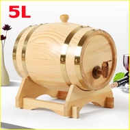 [GGJJ]ถังไม้โอ๊ค 5L ไวน์บ้านเก็บ Oak ไม้ถังใส่ไวน์เบียร์วิสกี้ Rum Port Keg