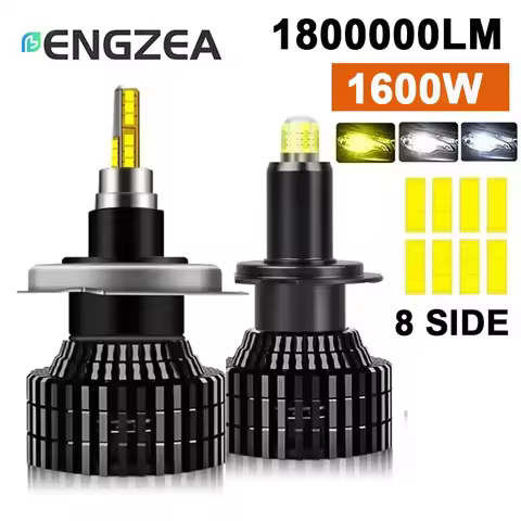 ENGZEA H7 LED H4 H1 Car Headlight Bulb 360 8 Sides H11 520000LM 800W H8 HB3 9005 HB4 9006 9012 Hir2 