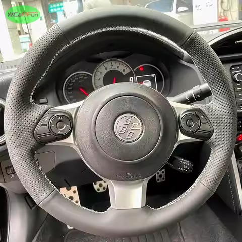 Steering Wheel Cover Faux Leather for Toyota 86 GR86 GT86 Yaris 2016-2024 Braiding Cover For Toyota 
