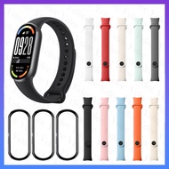 Silicone Strap and Screen Protector for Xiaomi Smart Band 10/Xiaomi Band 9/Xiaomi Mi Band 8