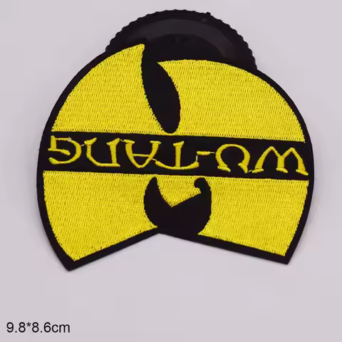Yellow Iron On Embroidered Clothes Patches For Clothing Stickers Garment Wholesale