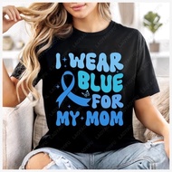 COD Support Team Diabetes T1D T2D Consciousness Team T-Shirt Blue Ribbon Family Matching Shirt Survi