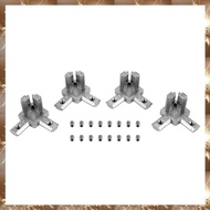 (Y O Q N)4Pc 2020 Series 3 Way End Corner Bracket Connector for European Standard 6mm T Slot 20 x 20